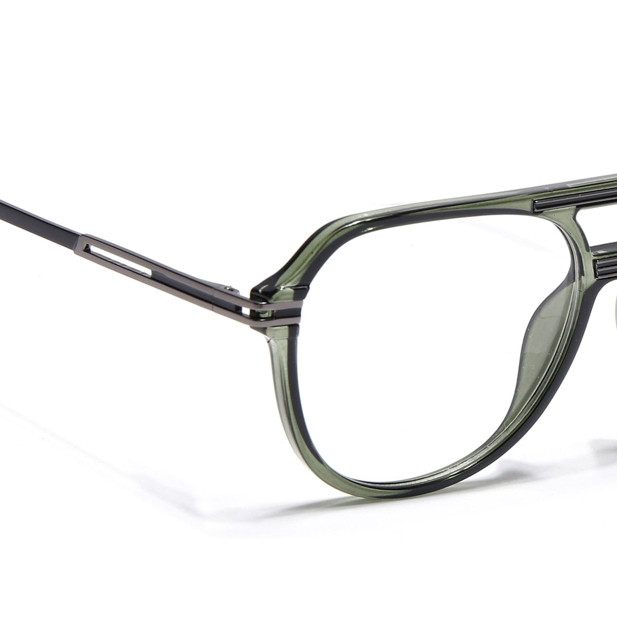 EyeJack Titex Green Wayfarer Eyeglasses for Men & Women (18902CL267-C8)