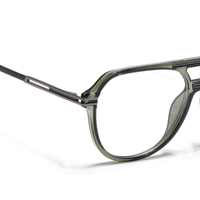 EyeJack Titex Green Wayfarer Eyeglasses for Men & Women (18902CL267-C8)