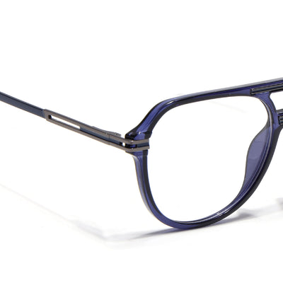 EyeJack Titex Blue Wayfarer Eyeglasses for Men & Women (18902CL268-C9)