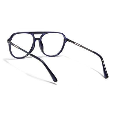EyeJack Titex Blue Wayfarer Eyeglasses for Men & Women (18902CL268-C9)