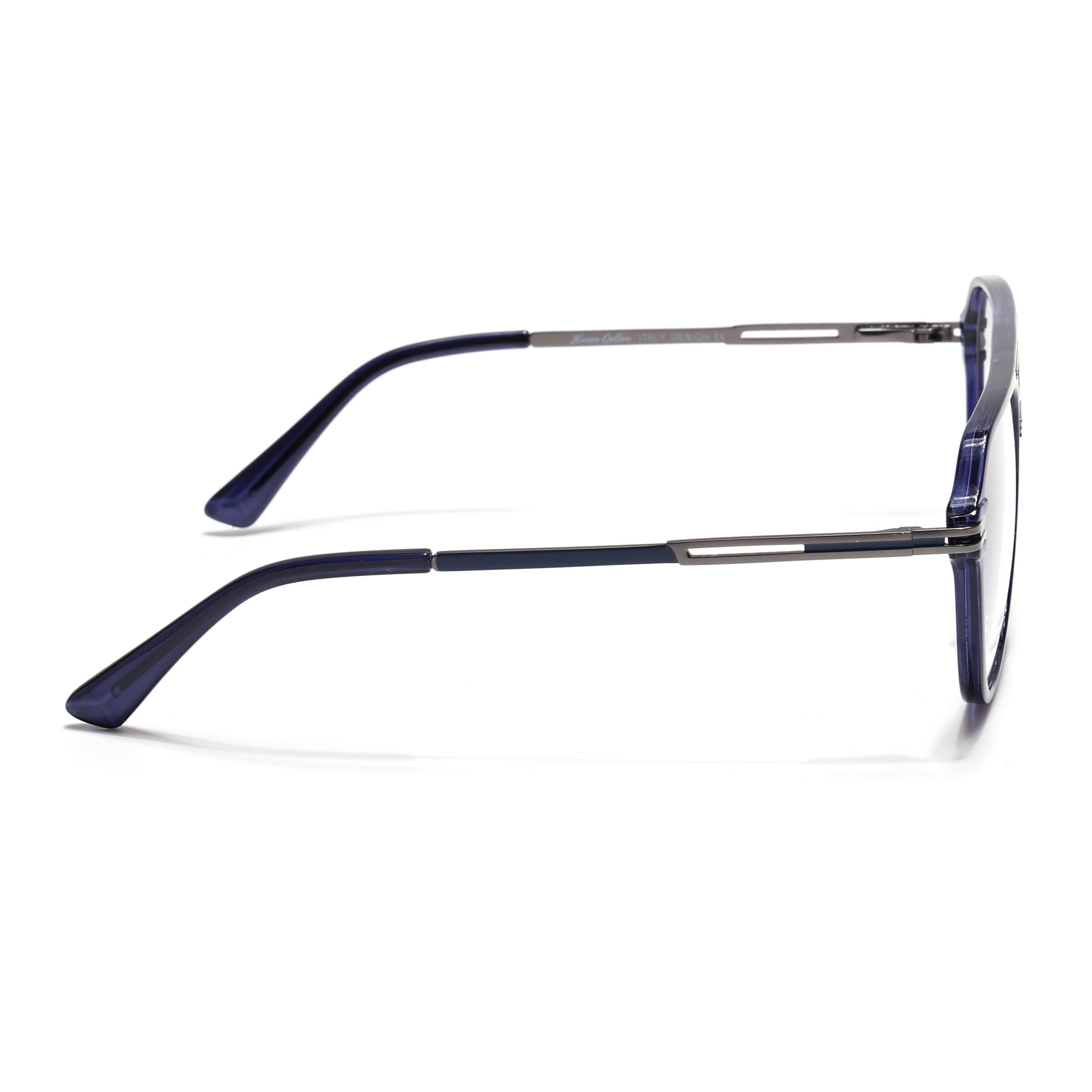 EyeJack Titex Blue Wayfarer Eyeglasses for Men & Women (18902CL268