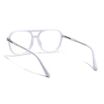 EyeJack Titex White Wayfarer Eyeglasses for Men & Women (18902CL347-C11)