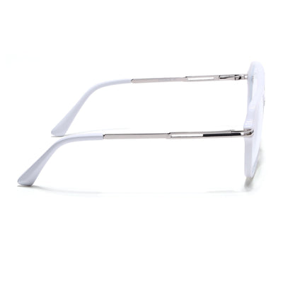 EyeJack Titex White Wayfarer Eyeglasses for Men & Women (18902CL347-C11)