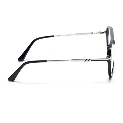 EyeJack Titex Shine Black & Silver Wayfarer Eyeglasses for Men & Women (18903CL349-C2)