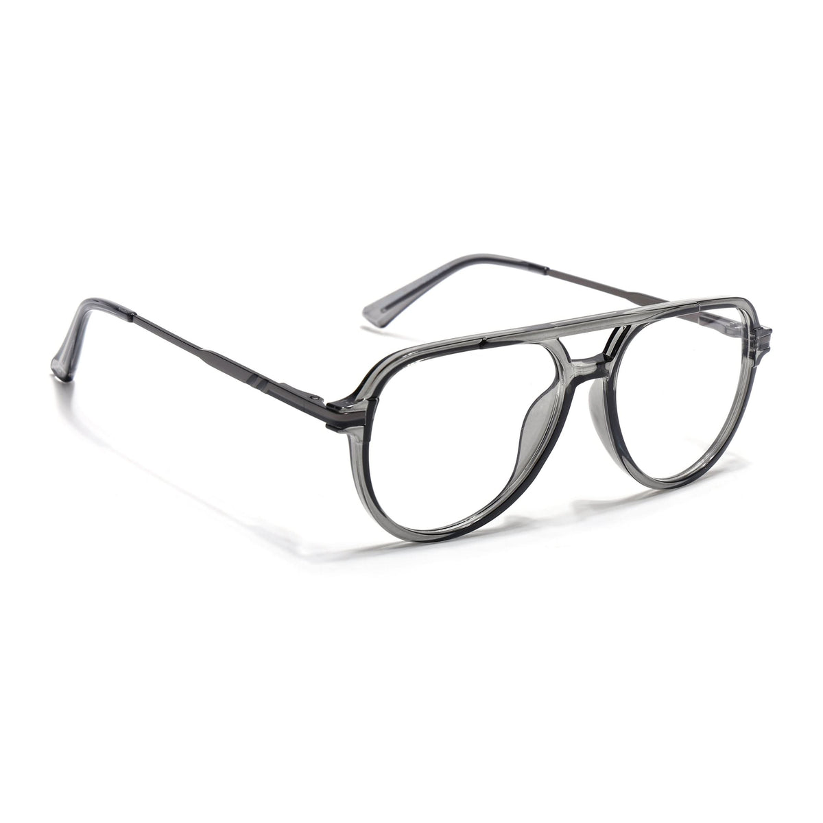 EyeJack Titex Shine Grey Wayfarer Eyeglasses for Men & Women (18903CL352-C5)
