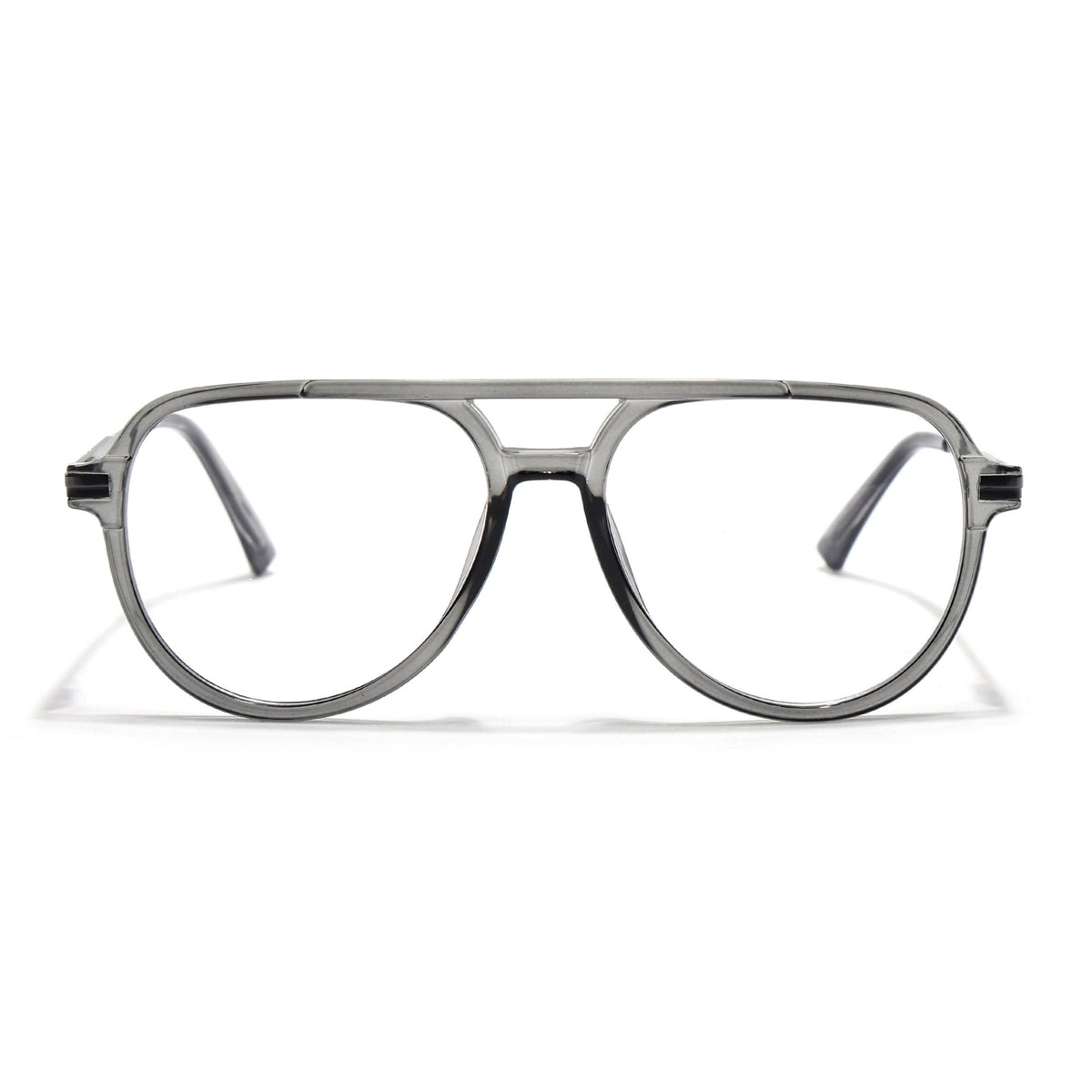 EyeJack Titex Shine Grey Wayfarer Eyeglasses for Men & Women (18903CL352-C5)