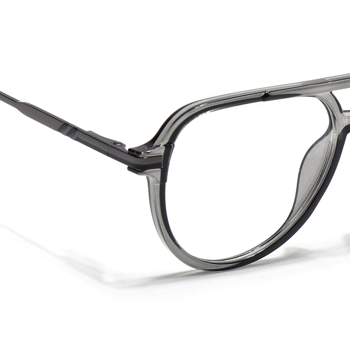 EyeJack Titex Shine Grey Wayfarer Eyeglasses for Men & Women (18903CL352-C5)