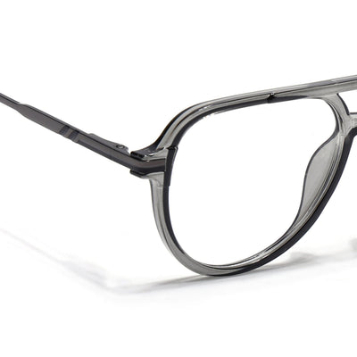 EyeJack Titex Shine Grey Wayfarer Eyeglasses for Men & Women (18903CL352-C5)