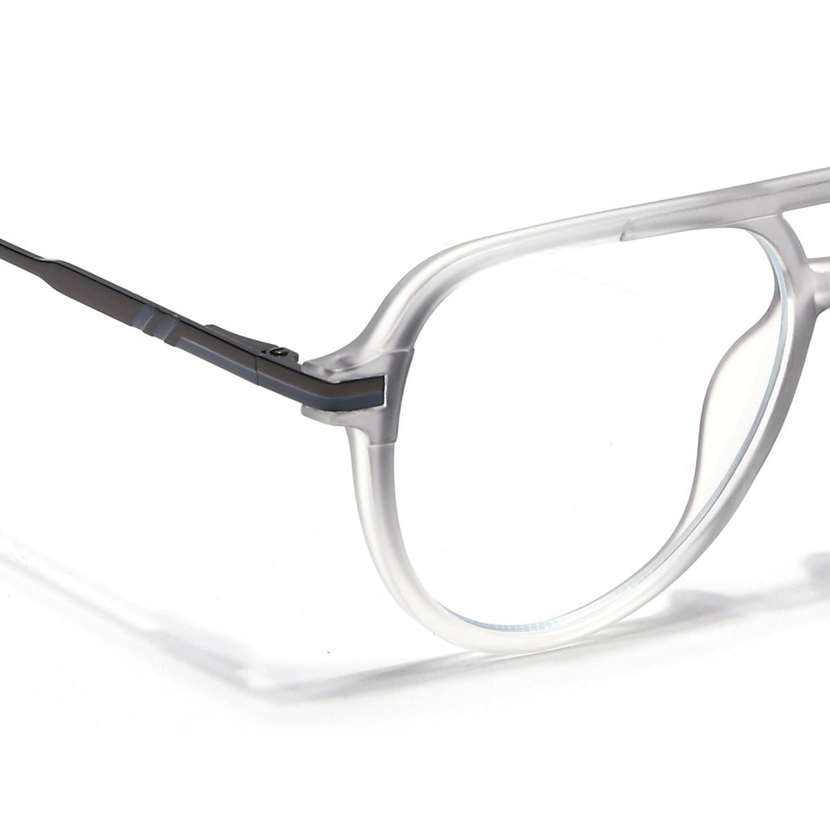 EyeJack Titex Matt Grey Wayfarer Eyeglasses for Men & Women (18903CL353-C6)