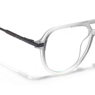 EyeJack Titex Matt Grey Wayfarer Eyeglasses for Men & Women (18903CL353-C6)