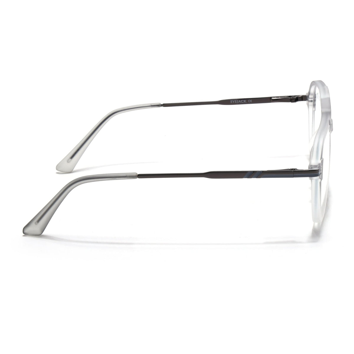 EyeJack Titex Matt Grey Wayfarer Eyeglasses for Men & Women (18903CL353-C6)