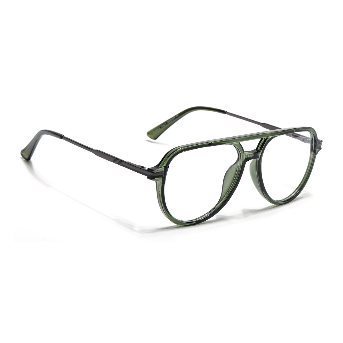EyeJack Titex Green & Grey Wayfarer Eyeglasses for Men & Women (18903CL356-C9)