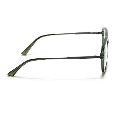 EyeJack Titex Green & Grey Wayfarer Eyeglasses for Men & Women (18903CL356-C9)