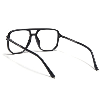 EyeJack Titex Matt Black & Grey Wayfarer Eyeglasses for Men & Women (18904CL273-C4)