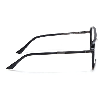 EyeJack Titex Matt Black & Grey Wayfarer Eyeglasses for Men & Women (18904CL273-C4)