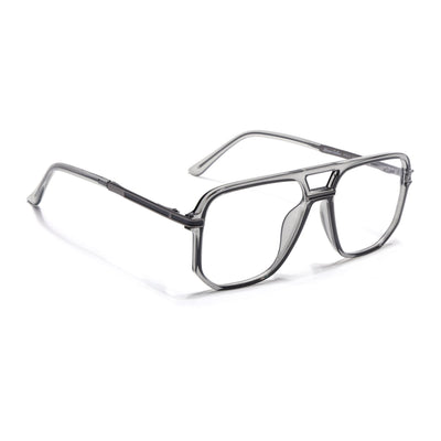 EyeJack Titex Shine Grey Wayfarer Eyeglasses for Men & Women (18904CL274-C5)