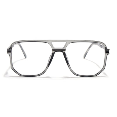 EyeJack Titex Shine Grey Wayfarer Eyeglasses for Men & Women (18904CL274-C5)