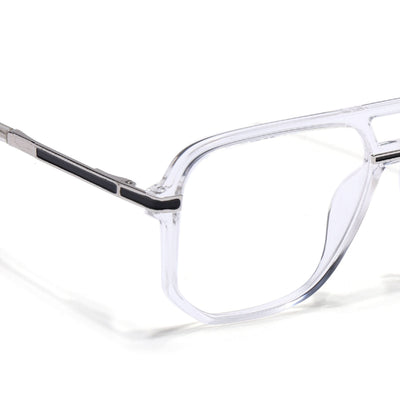 EyeJack Titex Transparent Wayfarer Eyeglasses for Men & Women (18904CL276-C7)