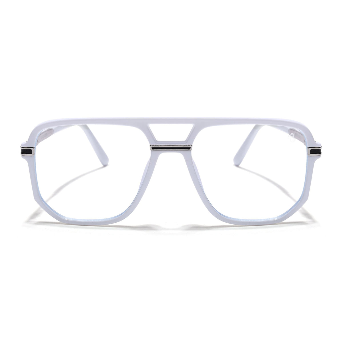 EyeJack Titex White Wayfarer Eyeglasses for Men & Women (18904CL277-C8)