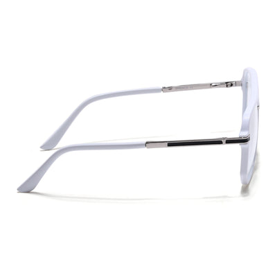 EyeJack Titex White Wayfarer Eyeglasses for Men & Women (18904CL277-C8)