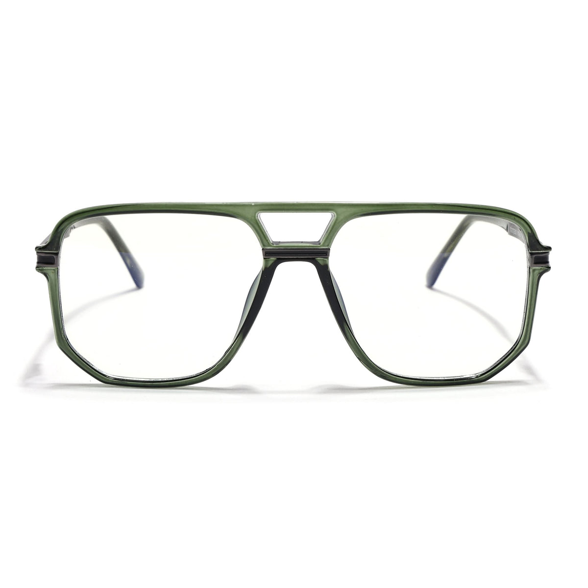EyeJack Titex Green Wayfarer Eyeglasses for Men & Women (18904CL278-C9)
