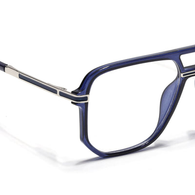 EyeJack Titex Blue Wayfarer Eyeglasses for Men & Women (18904CL279-C10)