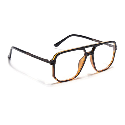 EyeJack Titex Demi Brown Wayfarer Eyeglasses for Men & Women (18904CL280-C11)