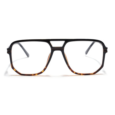 EyeJack Titex Demi Brown Wayfarer Eyeglasses for Men & Women (18904CL280-C11)