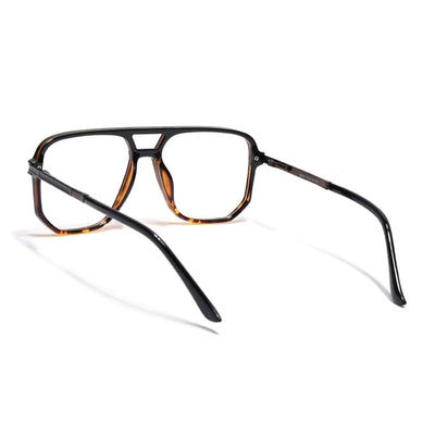 EyeJack Titex Demi Brown Wayfarer Eyeglasses for Men & Women (18904CL280-C11)