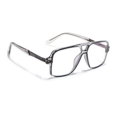 EyeJack Titex Shine Grey Wayfarer Eyeglasses for Men & Women (18905CL285-C5)