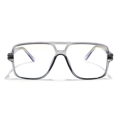 EyeJack Titex Shine Grey Wayfarer Eyeglasses for Men & Women (18905CL285-C5)