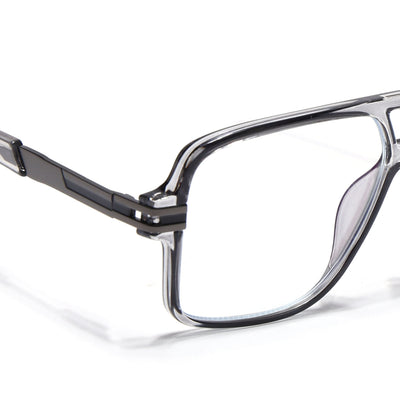 EyeJack Titex Shine Grey Wayfarer Eyeglasses for Men & Women (18905CL285-C5)