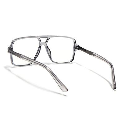 EyeJack Titex Shine Grey Wayfarer Eyeglasses for Men & Women (18905CL285-C5)