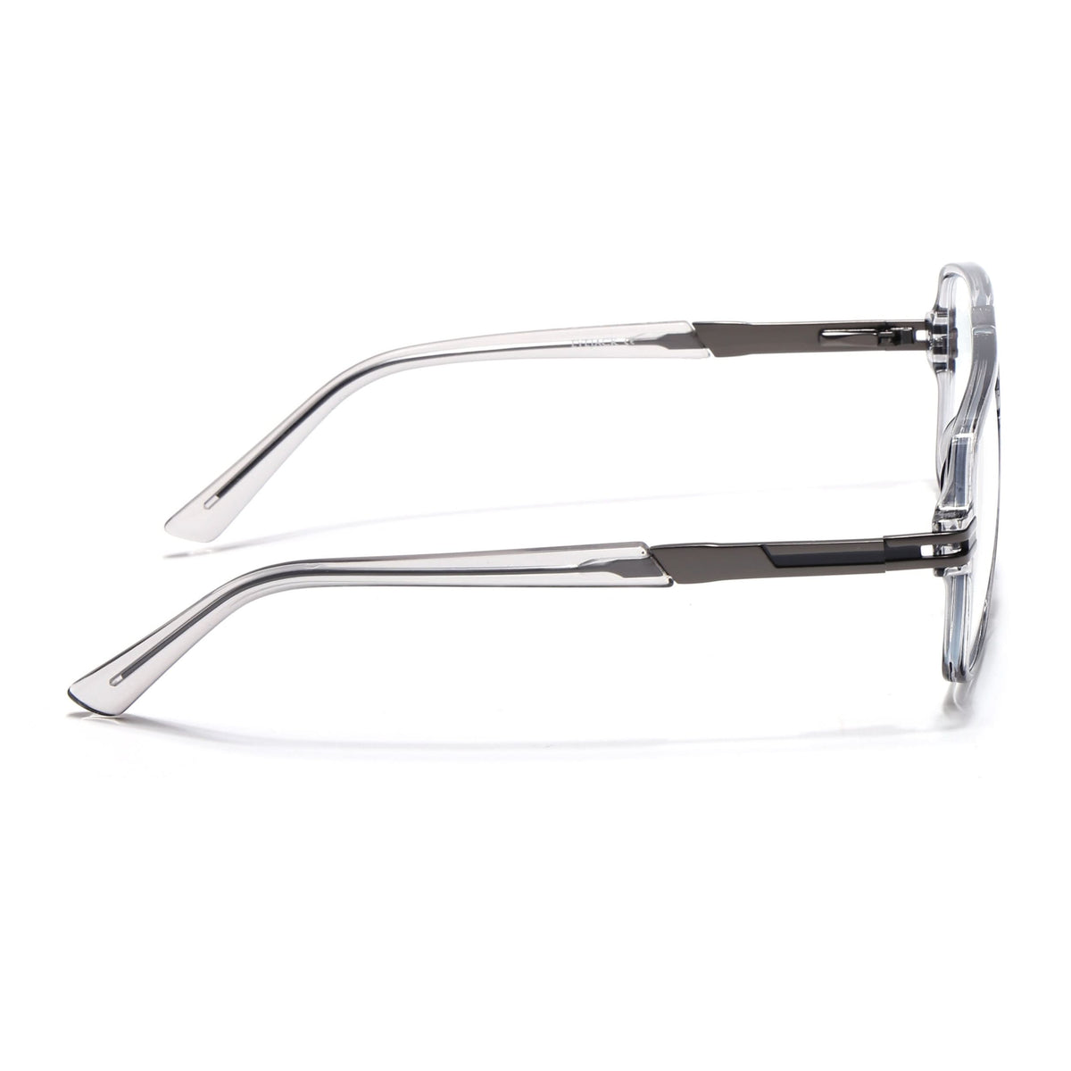 EyeJack Titex Shine Grey Wayfarer Eyeglasses for Men & Women (18905CL285-C5)