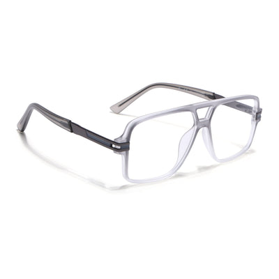 EyeJack Titex Matt Grey Wayfarer Eyeglasses for Men & Women (18905CL286-C6)
