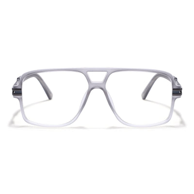 EyeJack Titex Matt Grey Wayfarer Eyeglasses for Men & Women (18905CL286-C6)
