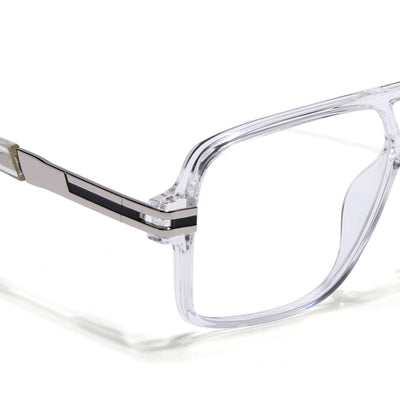 EyeJack Titex Transparent Wayfarer Eyeglasses for Men & Women (18905CL287-C7)