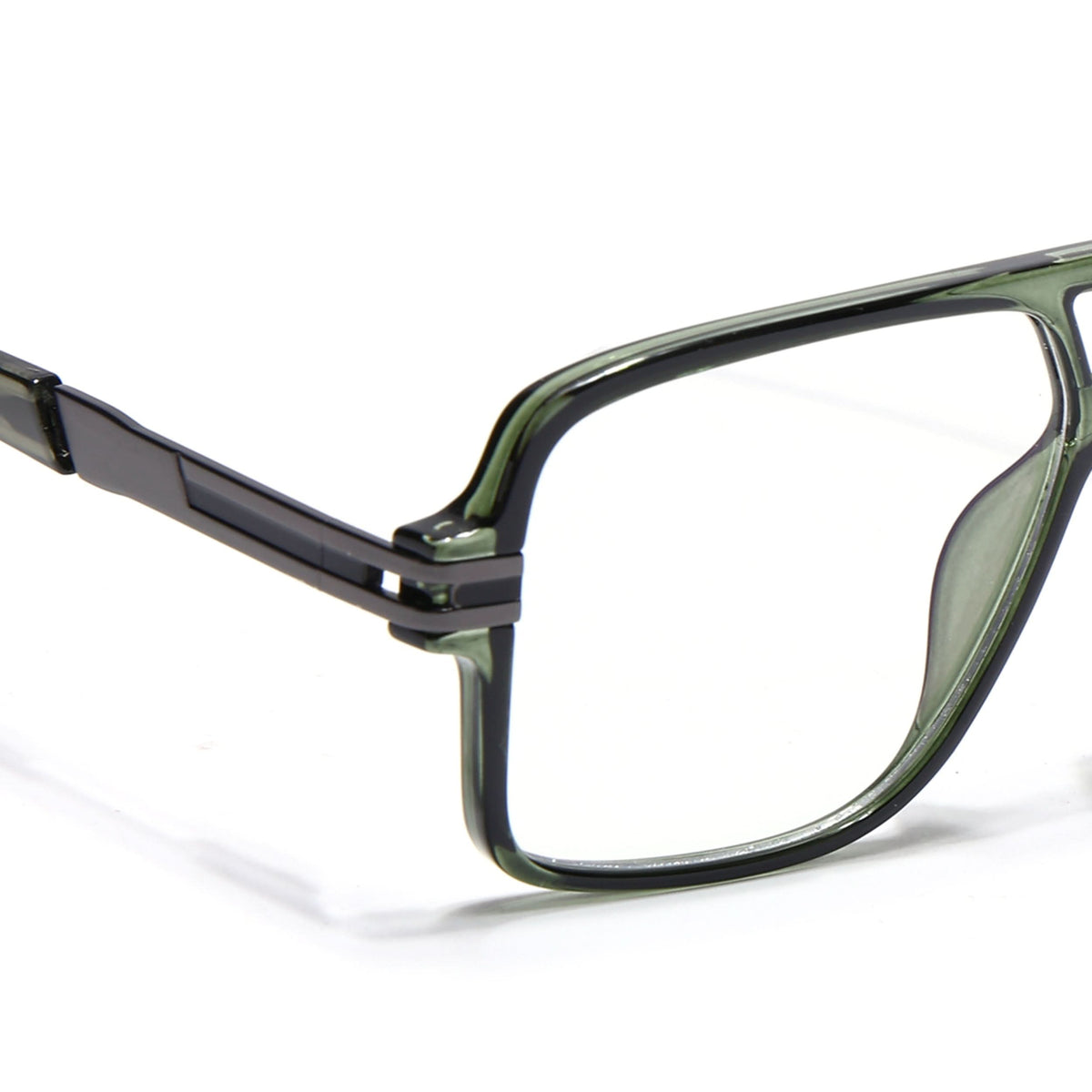 EyeJack Titex Green Wayfarer Eyeglasses for Men & Women (18905CL289-C9)