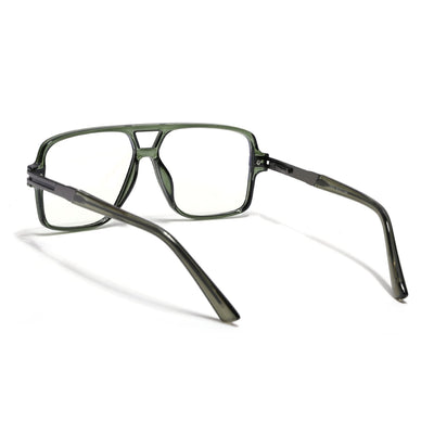 EyeJack Titex Green Wayfarer Eyeglasses for Men & Women (18905CL289-C9)