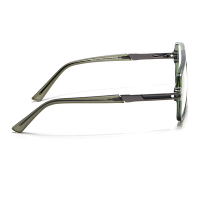EyeJack Titex Green Wayfarer Eyeglasses for Men & Women (18905CL289-C9)