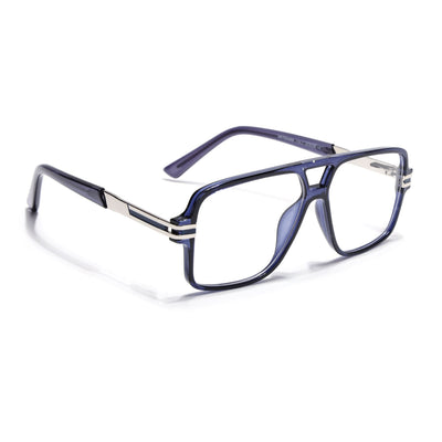 EyeJack Titex Blue Wayfarer Eyeglasses for Men & Women (18905CL290-C10)