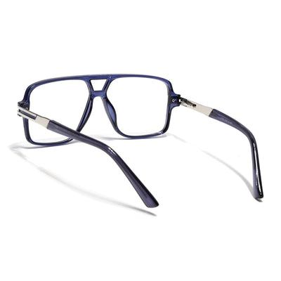 EyeJack Titex Blue Wayfarer Eyeglasses for Men & Women (18905CL290-C10)