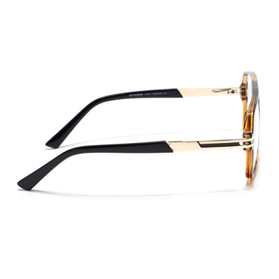 EyeJack Titex Demi Brown Wayfarer Eyeglasses for Men & Women (18905CL291-C11)