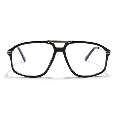 EyeJack Titex Shine Black & Golden Aviator Eyeglasses for Men & Women (18906CL294-C3)