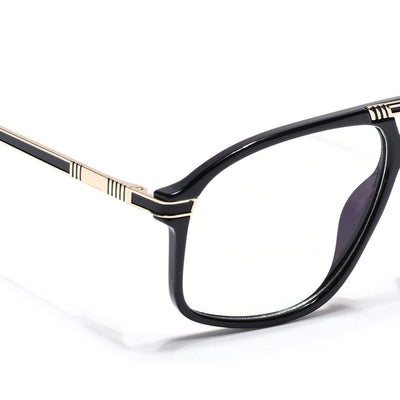 EyeJack Titex Shine Black & Golden Aviator Eyeglasses for Men & Women (18906CL294-C3)
