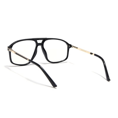 EyeJack Titex Shine Black & Golden Aviator Eyeglasses for Men & Women (18906CL294-C3)