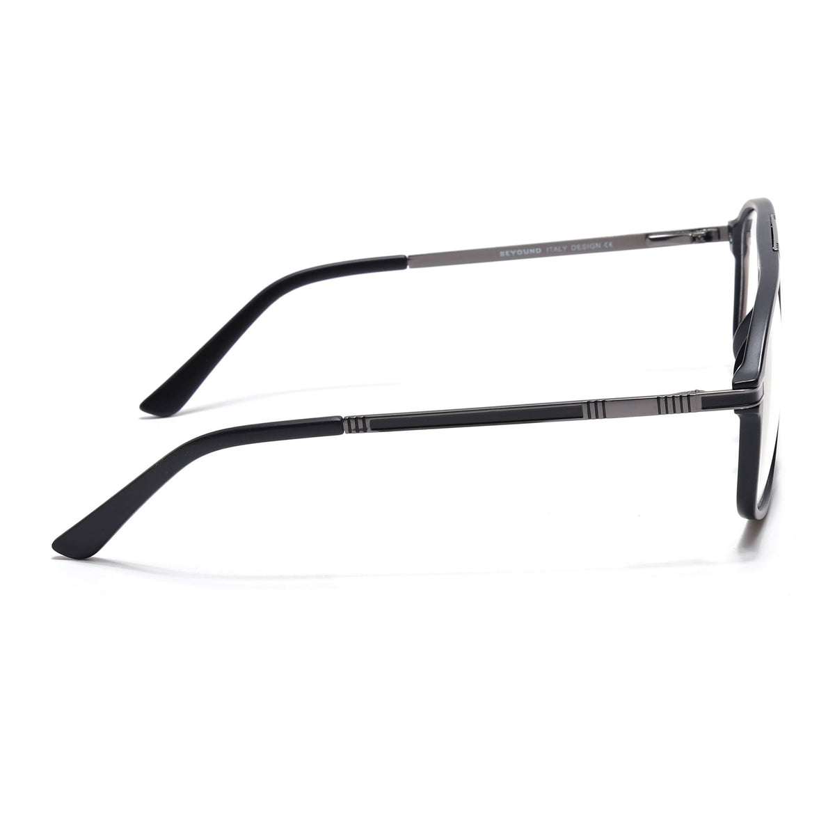 EyeJack Titex Matt Black & Grey Aviator Eyeglasses for Men & Women (18906CL295-C4)