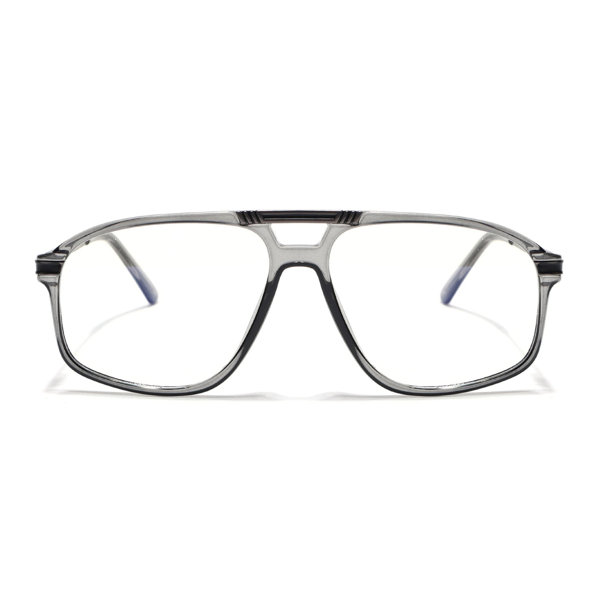 EyeJack Titex Shine Grey Aviator Eyeglasses for Men & Women (18906CL296-C5)