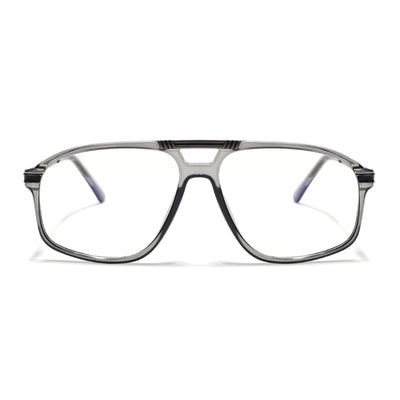 EyeJack Titex Shine Grey Aviator Eyeglasses for Men & Women (18906CL296-C5)