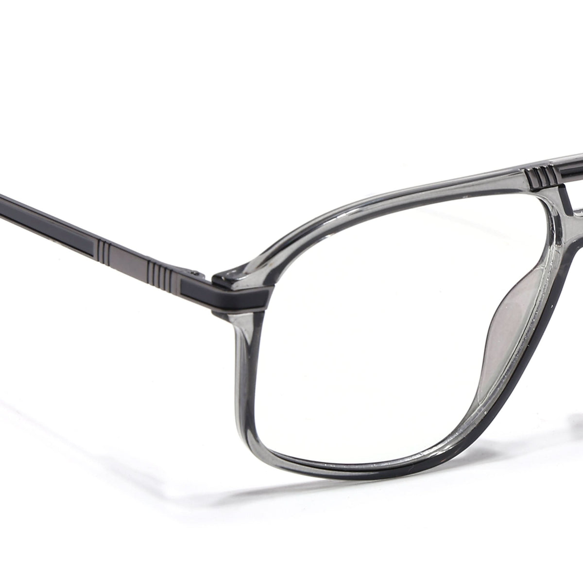 EyeJack Titex Shine Grey Aviator Eyeglasses for Men & Women (18906CL296-C5)